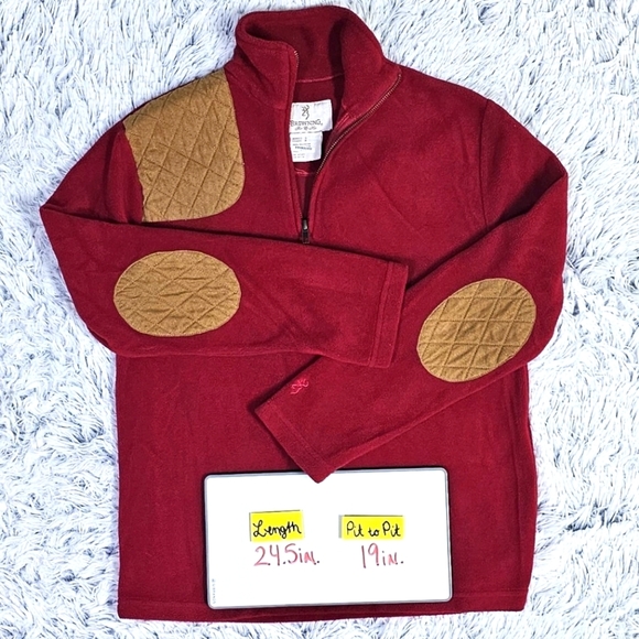 BROWNING | FOR HER FLEECE QUARTER ZIP PULLOVER W\ MICRO SUEDE SHOTGUN PA… - Picture 13 of 13